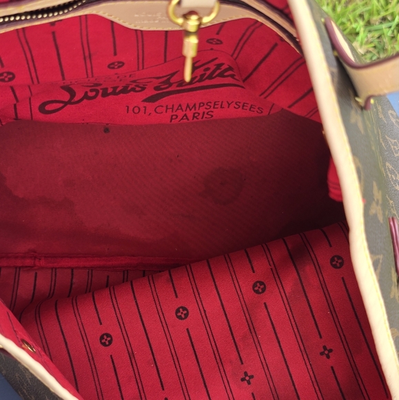 Louis Vuitton Dark Brown Monogram Neverfull Tote HandBag Women Large - Picture 12 of 16